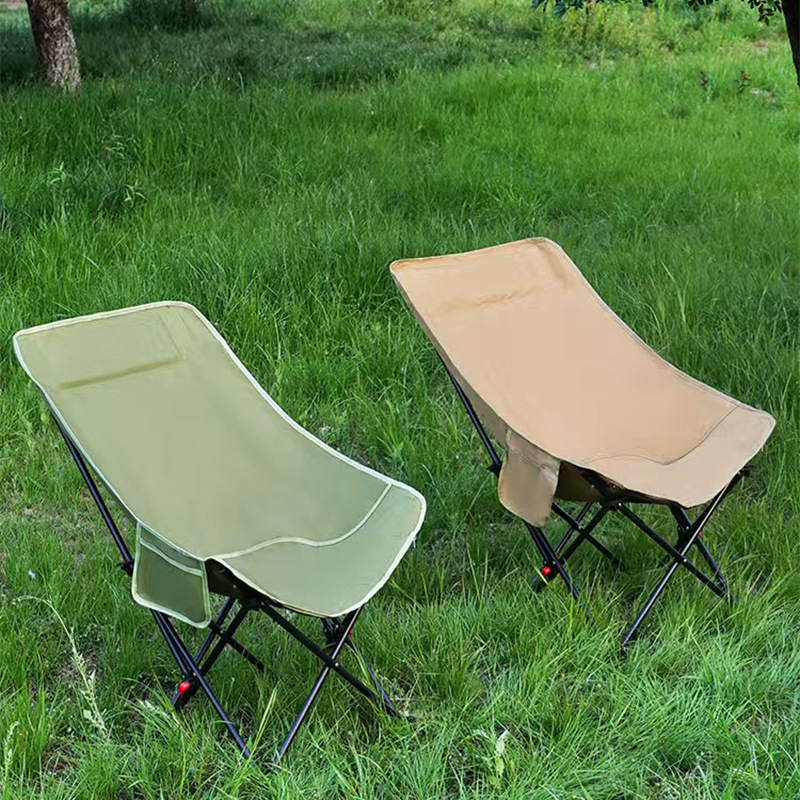 Fabricante silla de luna de alto respaldo portátil de tres marchas para ajustar la silla de campamento de ocio picnic taburete de pesca silla de playa al aire libre image 2