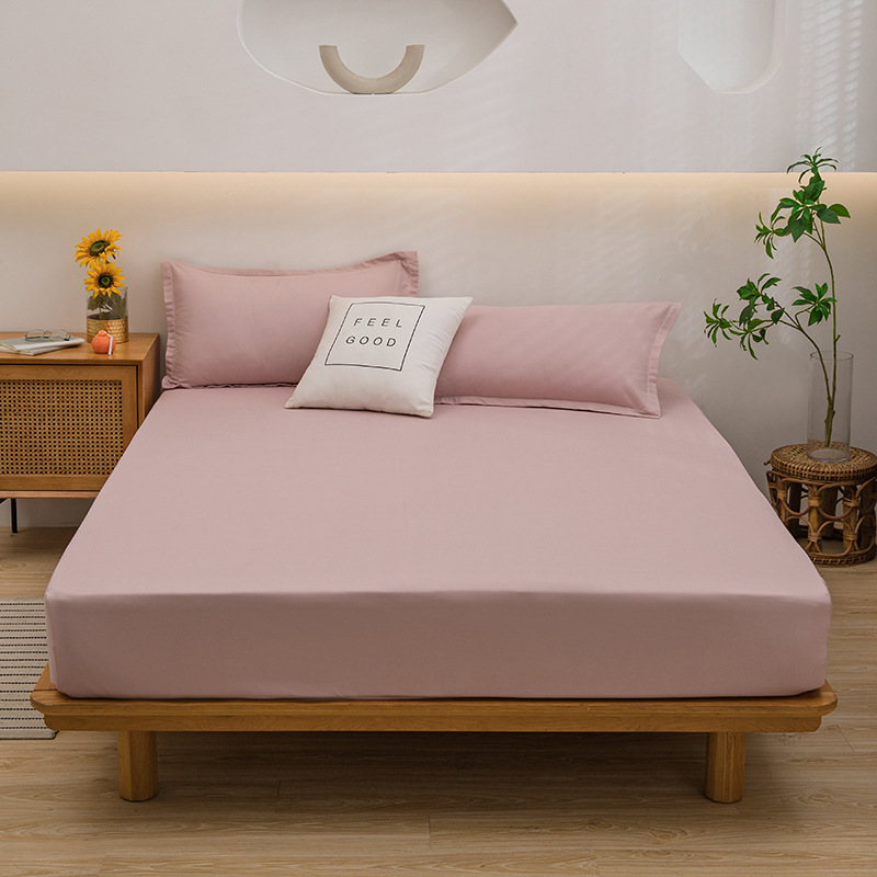 Cama de color sólido una sola pieza de algodón lavable japonés cubierta de cama a prueba de polvo todo incluido colchón cubierta de protección dormitorio doméstico moderno y simple