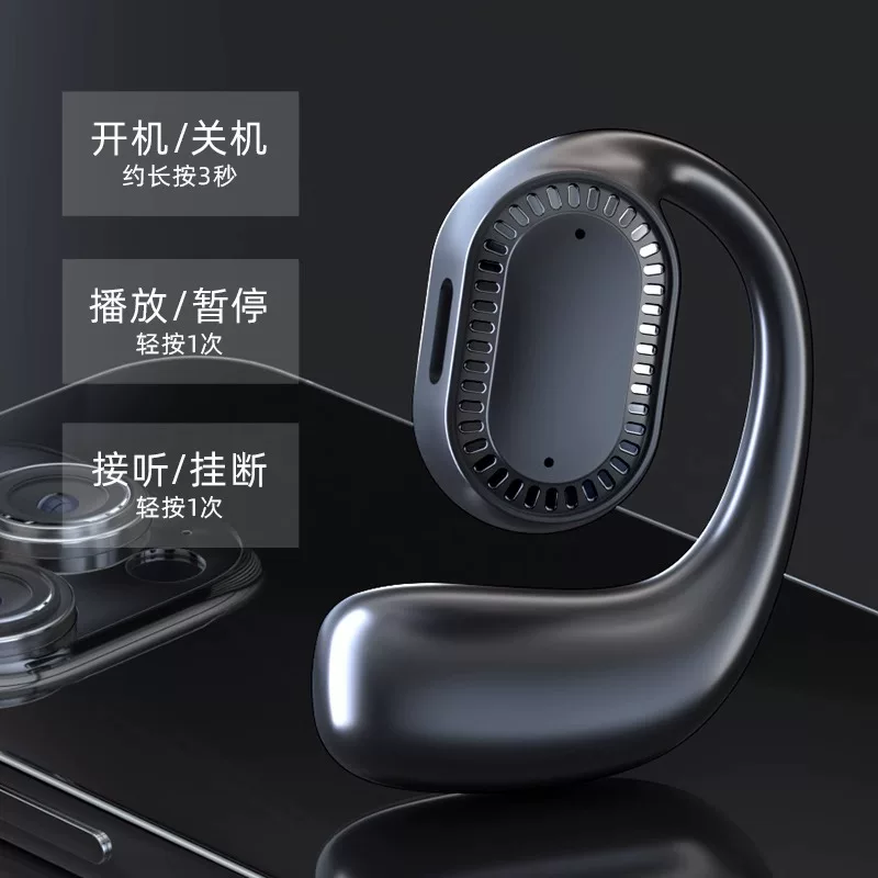 Кроссбордер беспроводной односторонний Bluetooth-гарнитура с большой мощностью без входа в уши для бега и вождения наушники Bluetooth 5.3
