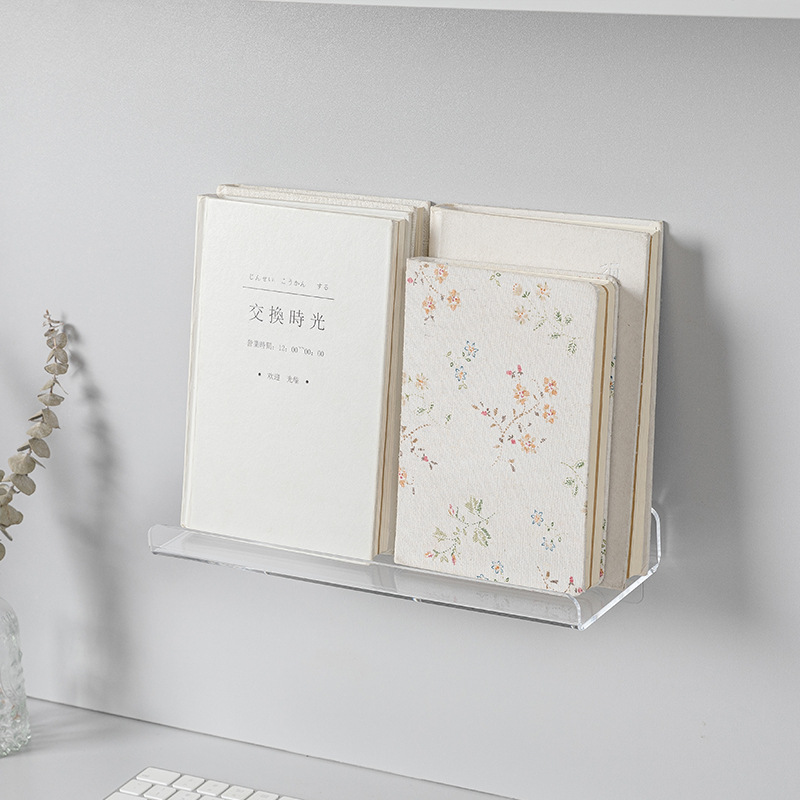 Estantería de acrílico imagen libro rack ponche-libre periódico y revista decoración de la pared colgante de pared ins creativo estante de exhibición transparente