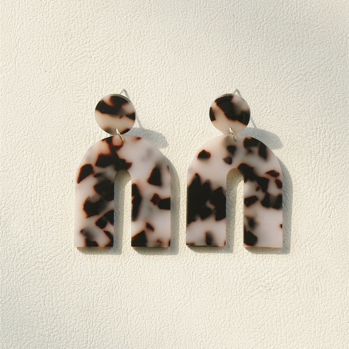 1 Pair Korean Style Flower Leopard Soft Clay Women's Drop Earrings display picture 2