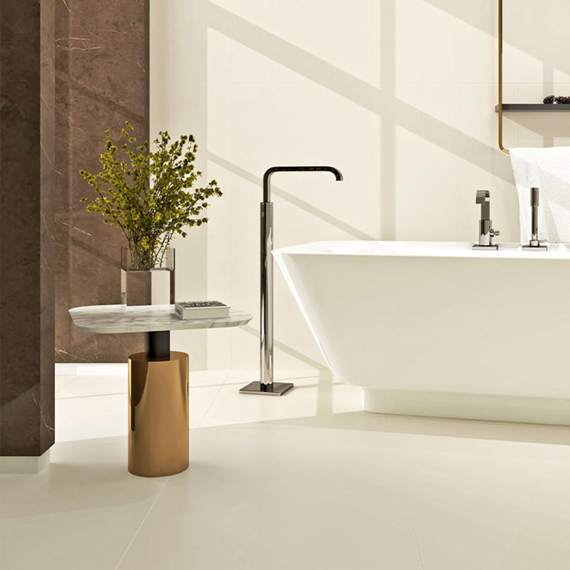 佛山全瓷啞光通體柔光奶白色瓷磚600X1200超白衛生間客廳牆磚地磚