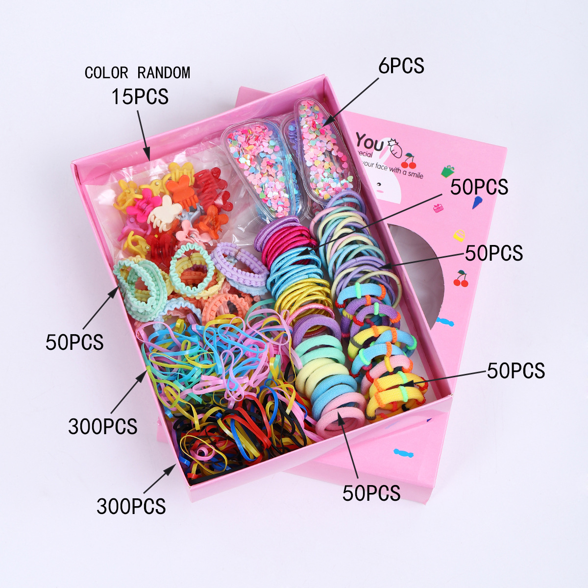 Joyas infantiles nuevas tarjetas de cabello princesa cabello cuerda de cabello bebé caja de regalo para niñas clip de borde coreano conjunto de joyería para el cabello