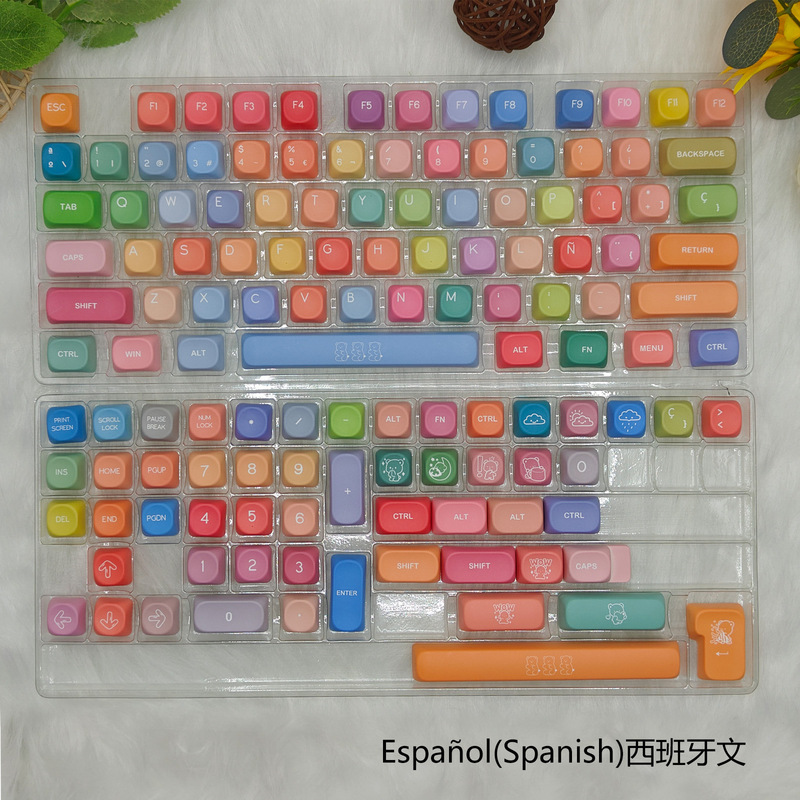 ベアーグミキーキャップMOA高さキーキャップPBT五面熱昇華不透光カスタム機械キーボードキーキャップ|undefined