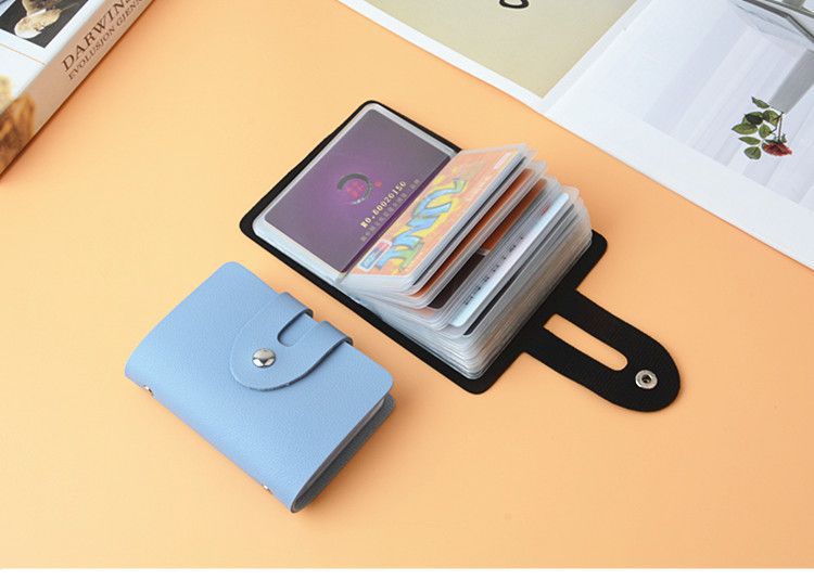 Unisex Solid Color Pu Leather Card Holders display picture 2