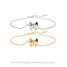 外贸批发s925纯银甜美轻奢蝶梦蝴蝶款高级感手链简约流行百搭饰品