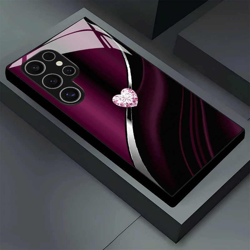Colorful Hearts Are Suitable for Samsung S25Edge Tempered Glass Phone Case S26Ultra/S24/S23/S22 Colorful Hearts Are Suitable for Samsung S25Edge Tempered Glass Phone Case S26Ultra/S24/S23/S22