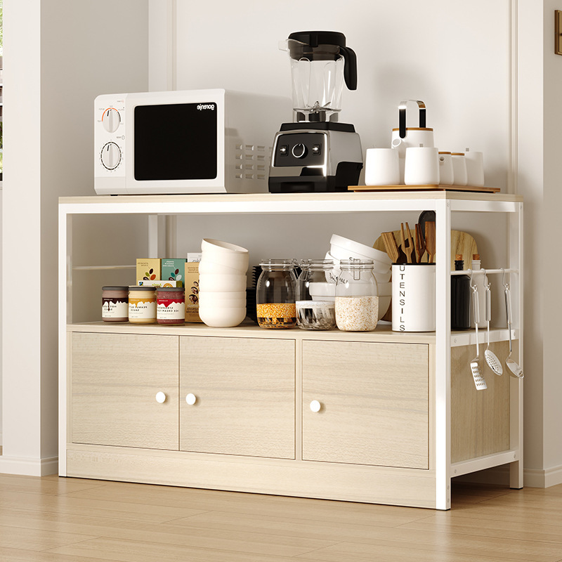 Estante de cocina piso a techo horno multicapa casillero armario de almacenamiento aparador hogar multifunción microondas estante de almacenamiento