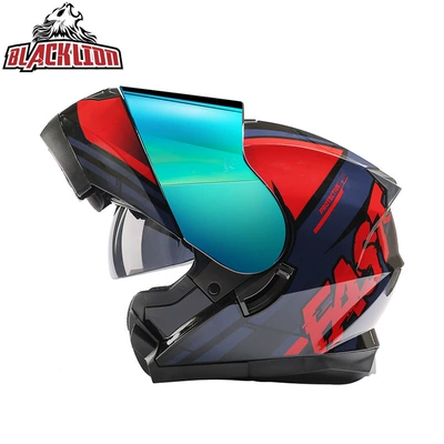 Motosiklet kaskı (dəbilqə) — Wholesale Bailide Motorcycle Helmet - red-fast-color-mirror-m57-58