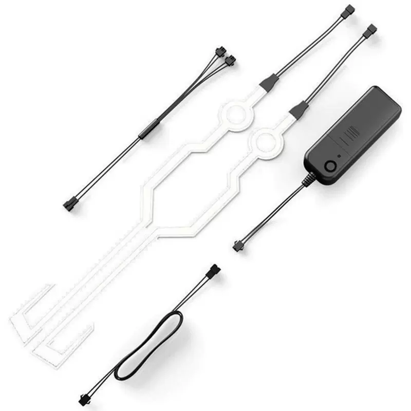 2025厂家现货发光头盔片改装摩托车夜行灯网红led头盔发光条