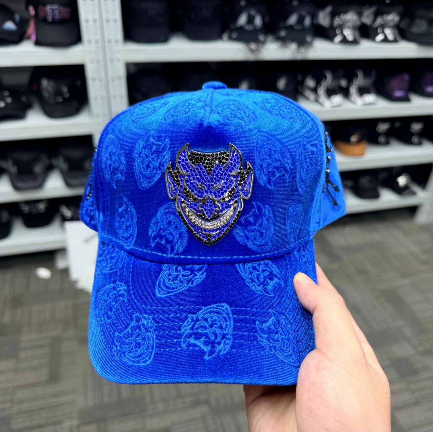 Nuevo Meike Duo Dandy bordado ajustable gorra de boca de pato borde curvo gorra de béisbol con diamantes barba tío