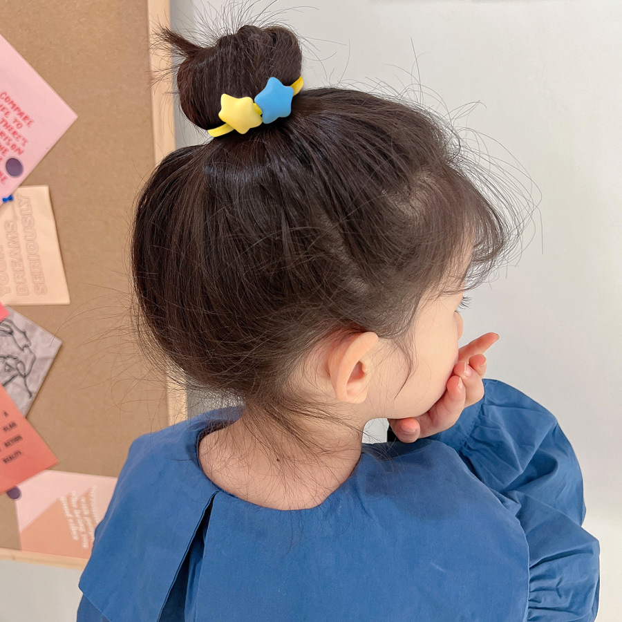 Anneau De Cheveux Pour Enfants Mignon Tête Simple Corde Couvre-chef Anneau De Cheveux Étoile display picture 3