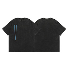 Vlone短袖 大V个性印花FRIENDS陈冠希同款潮牌男女宽松重磅T恤