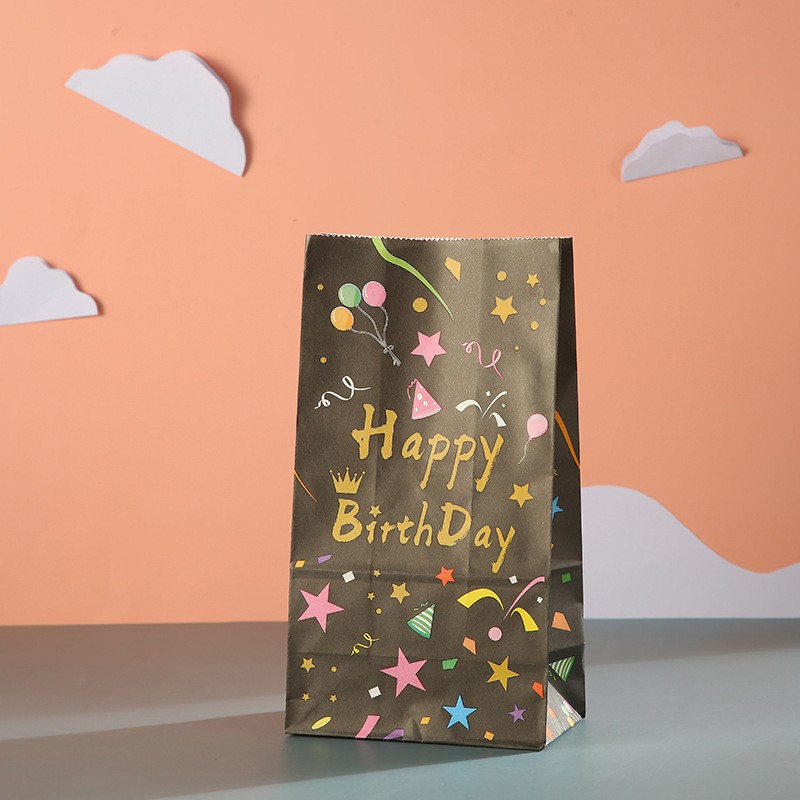Letter, Cattle, Candy Pattern Birthday Cute Letter Cattle Candy Party Birthday Gift Bags Party Supplies Gift Wrapping Supplies