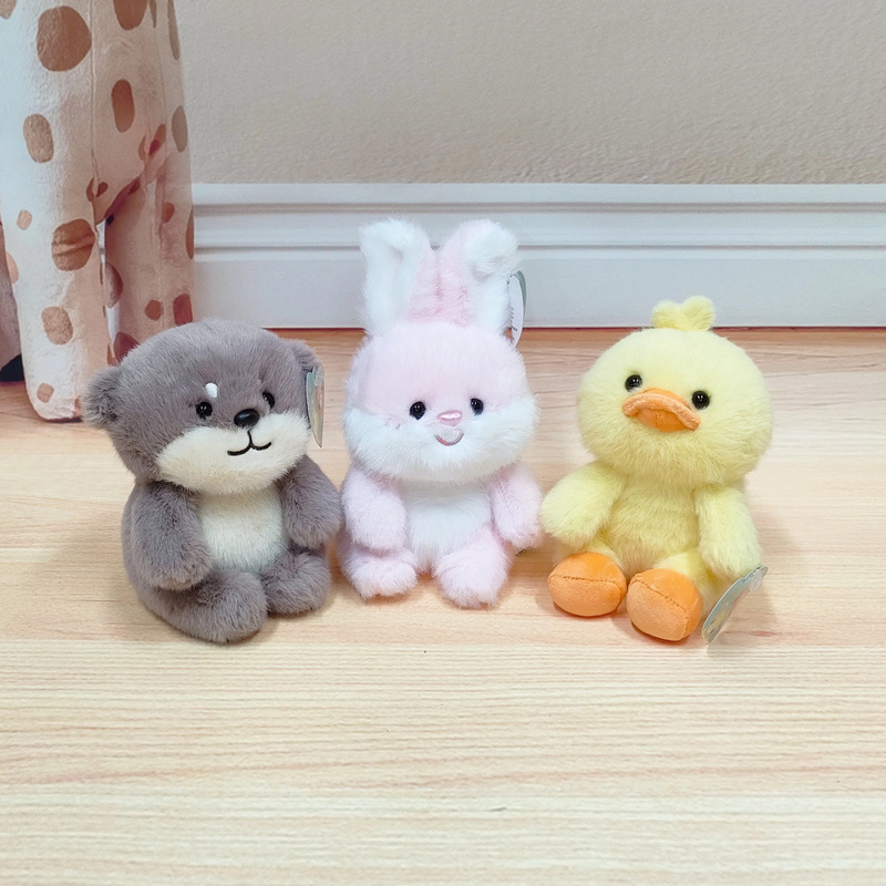 Rabittai Cute and Adorable Rabbit Palm-Sized Plush Toy, Cute Otter Plush Toy, Little Duck Doll, Children's Toy
