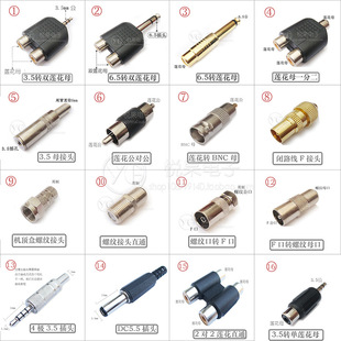 ���l�����^ BNC 6.5 3.5�Dһ�ֶ�ֱͨ ����4�����C��ĸ F�^DC