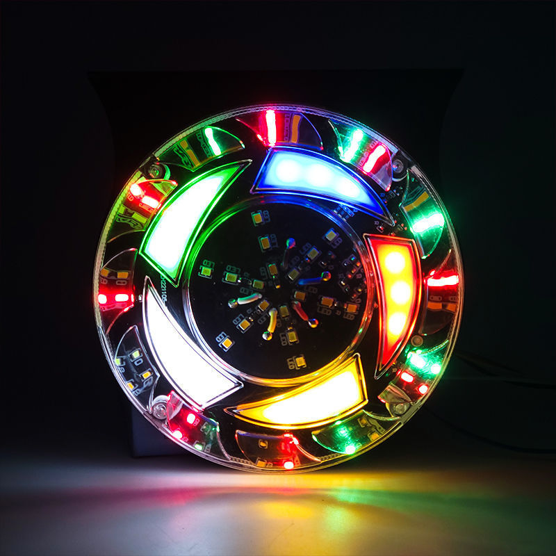 Large cargo trailer 24v flash rear tail light led waterproof highlight water colorful anti-rear collision warning flash rear fog light