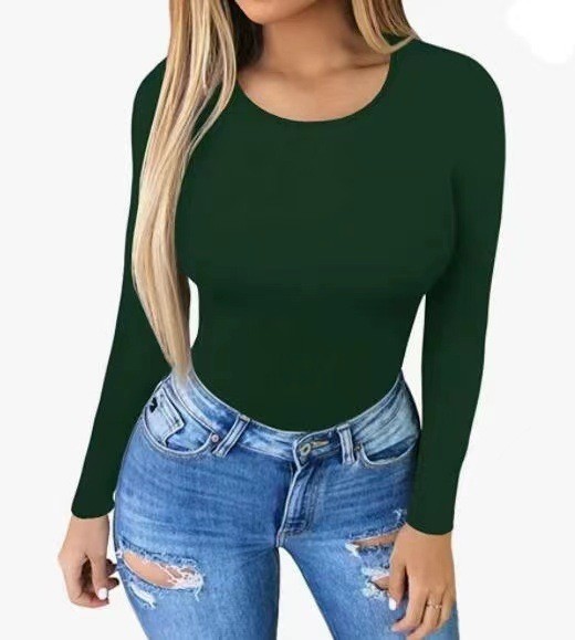 318g Weight Long Sleeve Sleeve Length Shorts Pants Length Acetate Fiber Fabric Type Mid Waist Waist Line Rompers Pants Type Stretchy Elasticity Bodysuits Tops Type Holiday, Daily Occasion Skinny Fit Type Solid Color Pattern Summer, Spring Season Women's Gender Streetwear Style Wholesale Women's Streetwear Solid Color Long Sleeve Bodysuits 22