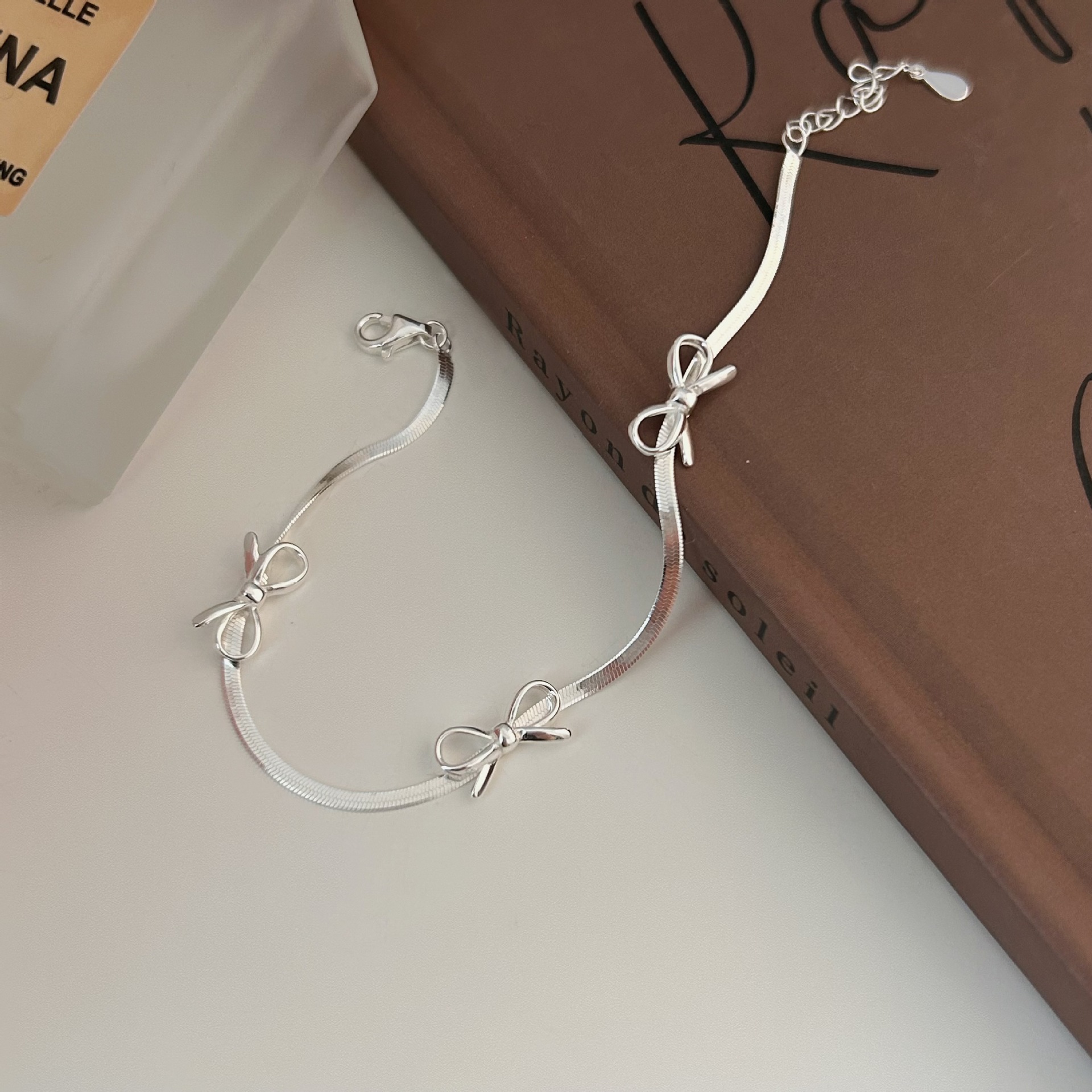 Bow Knot Pattern Women's Gender Plating Design Sterling Silver Plating Bow Knot Bracelets