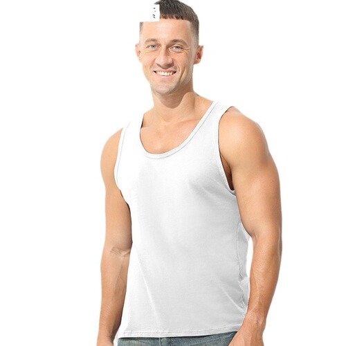 Men's pure cotton breathable slim-fit youth sporty racing undershirt V-neck loose summer thin tank top with straps