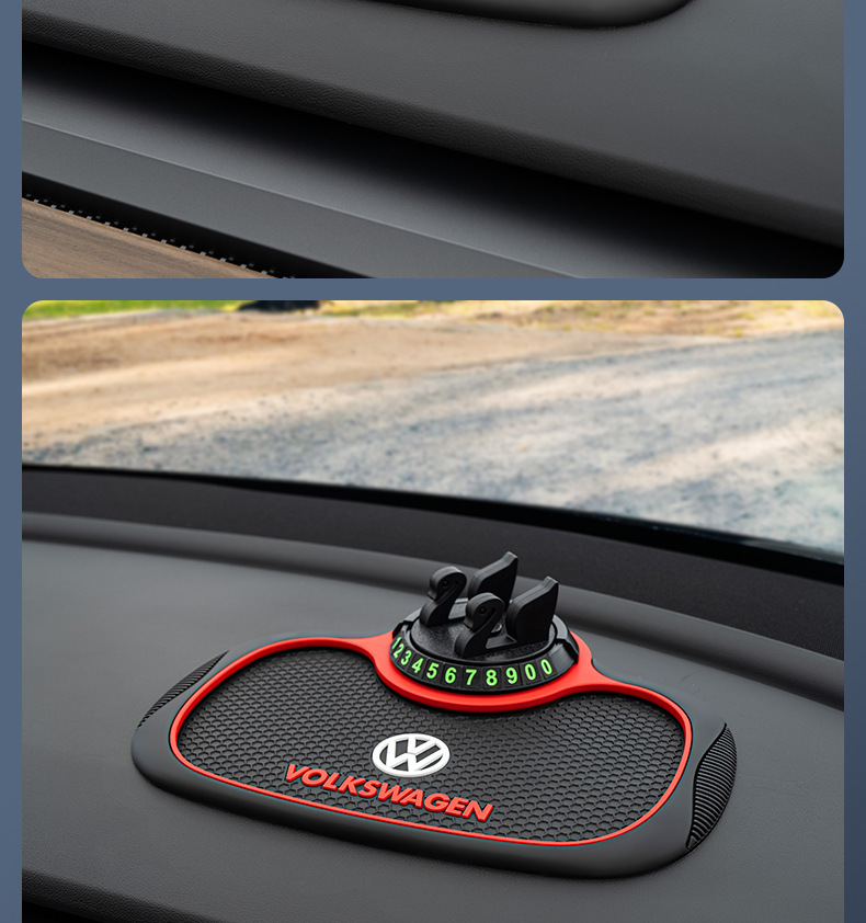 Car mobile phone bracket car central control anti-skid pad fixed navigation support frame temporary parking number interior supplies