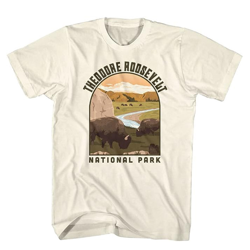 1929National Parks American Yellowstone National Park Natural Scenery Animals and Plants Men's Short T-Shirt