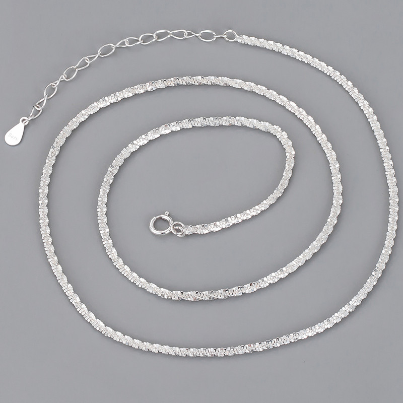 925 Sterling Silver Geometric Solid Color Necklace display picture 1