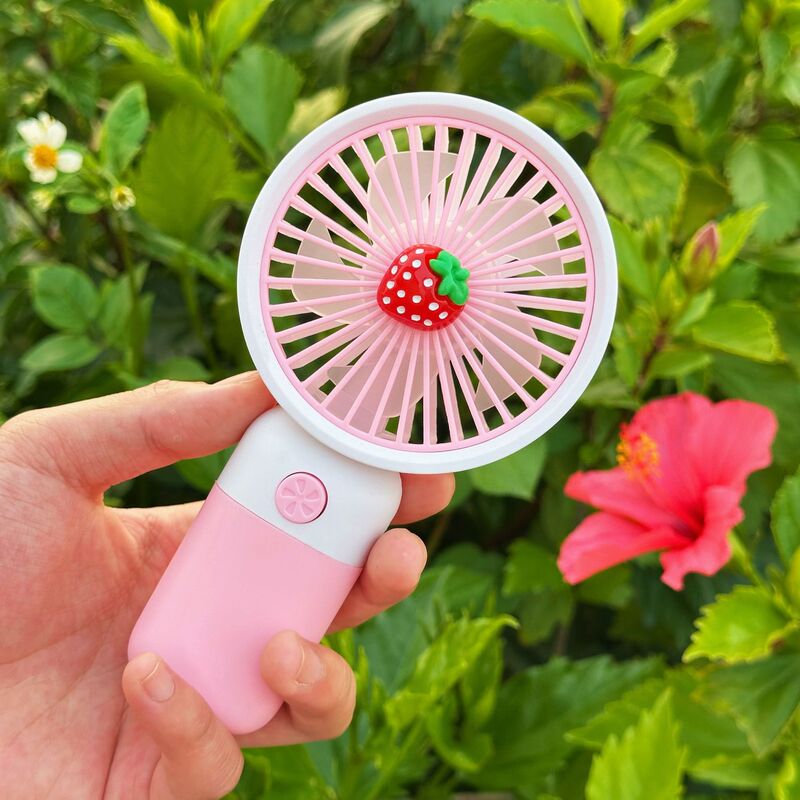 人気のハンドヘルドファンフルーツフラワー漫画 USB ハンドヘルド小型ファンポータブル屋外サイレントデスクトップ小型ファン|undefined