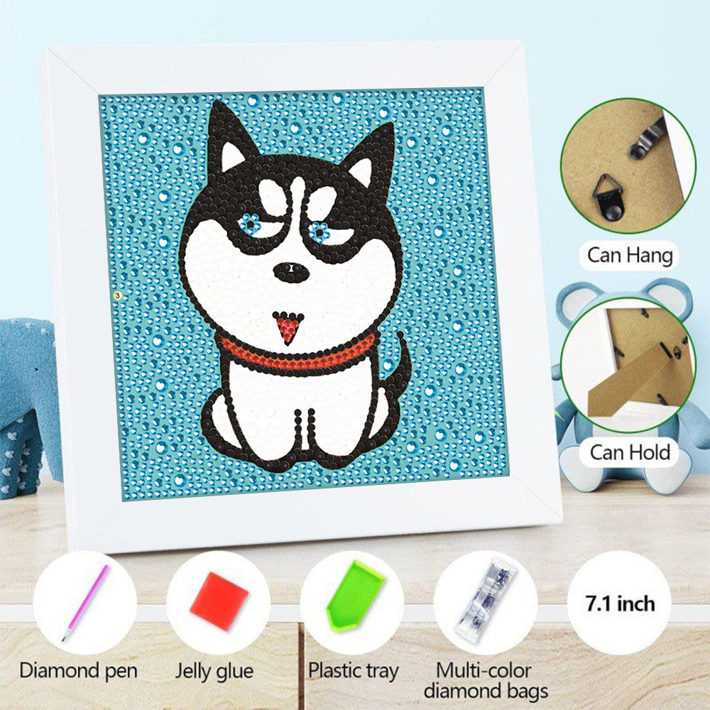 Taller artesanal de explosión transfronteriza DIY pintura de diamantes infantil puzzle punto de diamantes juguetes de chicas llenos de diamantes pintura decorativa al por mayor