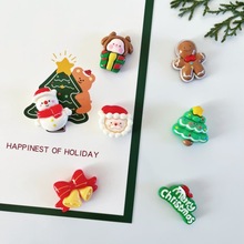 可爱圣诞迷你韩国ins小熊圣诞装饰冰箱贴吸铁石洞洞板磁吸