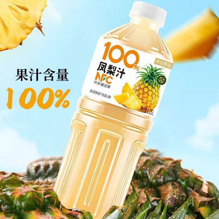 【工場直販】NFCパイナップルジュース 1250ml×2本 大ボトルジュースドリンク 甘酸っぱい夏の定番ドリンク|undefined