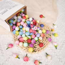 仿真玫瑰茶苞小骨朵小花苞胸花手腕花配件婚庆背景墙仿真花花墙