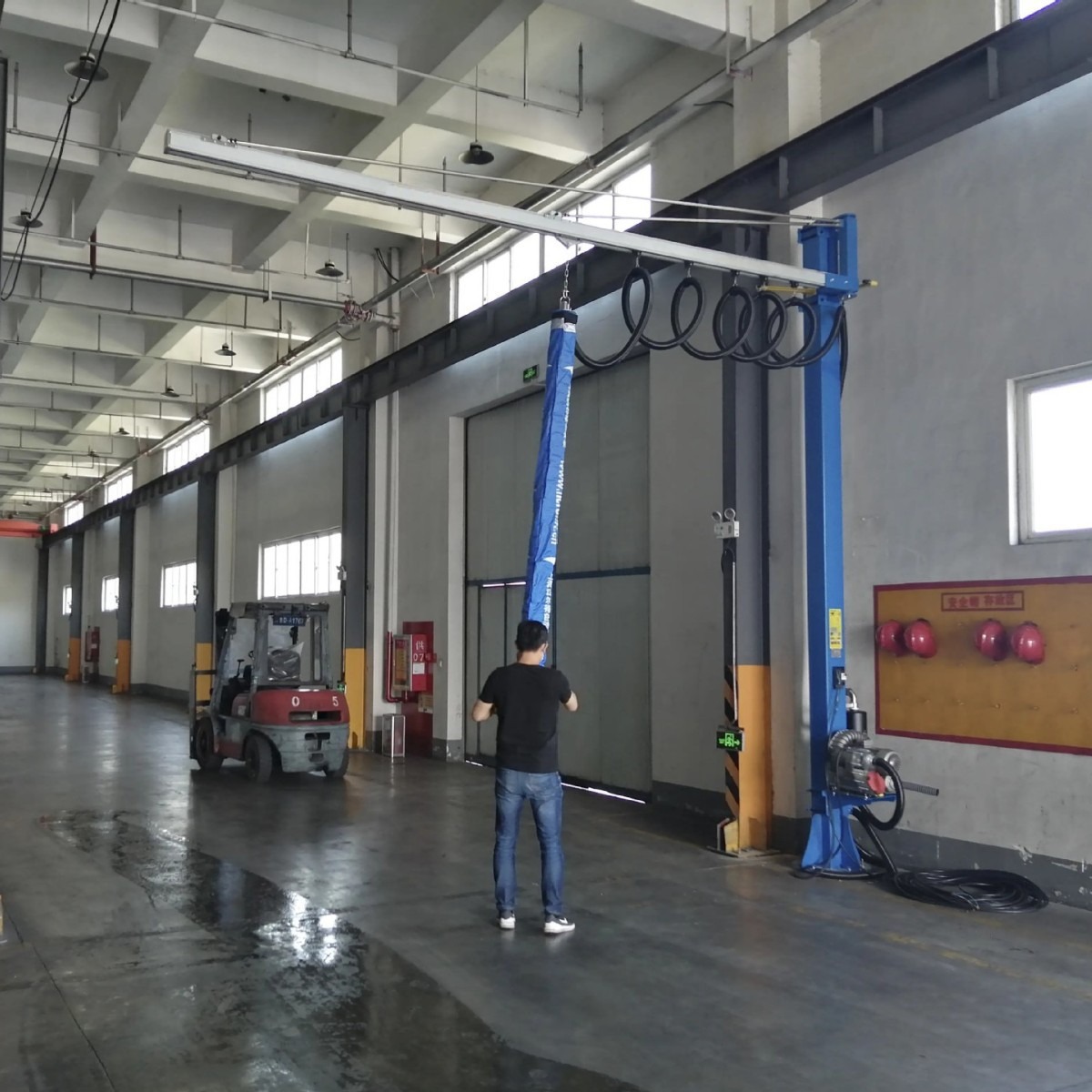 Grúa de succión al vacío placa de acero placa de madera vidrio ventosa al vacío caja de cartón de madera goma tubo de aire grúa de succión