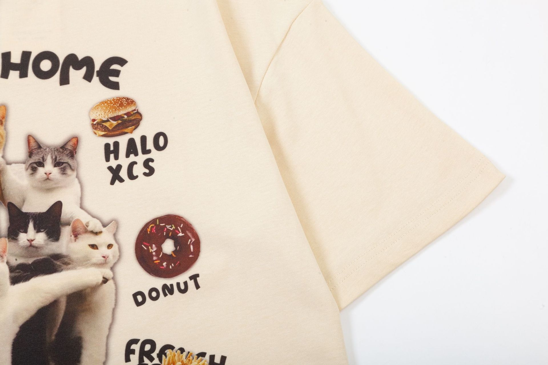 Herrenbekleidung Kreatives und lustiges Kurzarm-T-Shirt mit witzigem Katzen-Print für Männer und Frauen, modisches und trendiges übergroßes kurzes T-Shirt-Oberteil für Paare_voghion.com