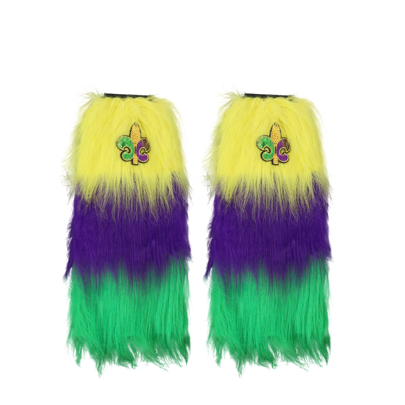 Nuevo cross-border Halloween tricolor piernas de peluche brasileño carnaval irlandés vestido de baile vestido de espectáculo