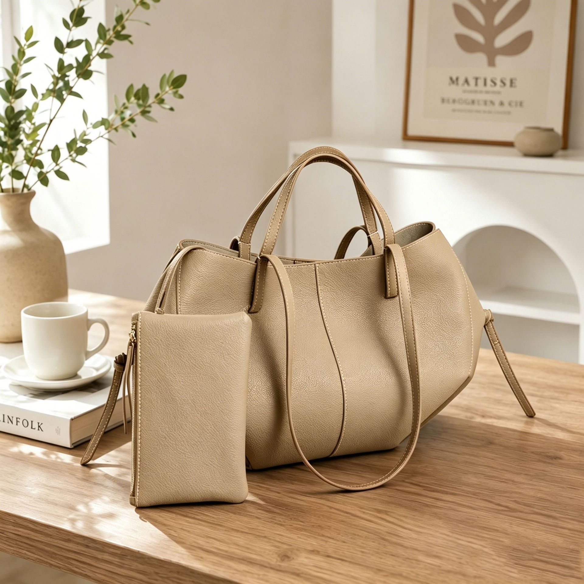 Tote Bag 2026 New Style French Fashion Large-Capacity Genuine Leather Shoulder Bag Versatile Commuter Underarm Cowhide Handbag