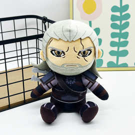 跨境新款 Plush Geralt The Witcher 3 Wild Hunt杀手毛绒玩具公