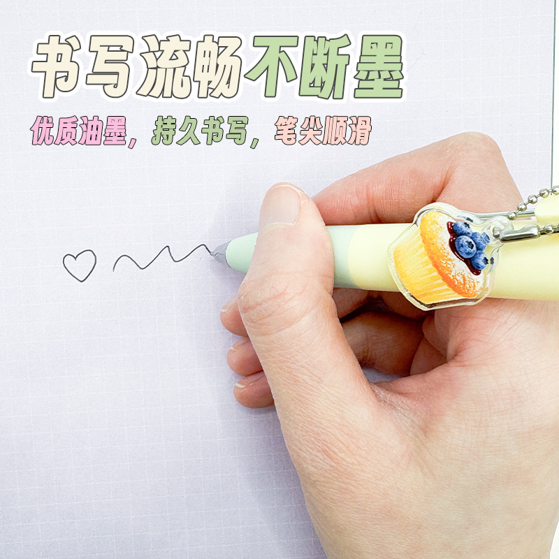 Cartoon bolígrafo neutro personalizado bolígrafo personalizado logotipo de dibujos animados colgante diy colgante pequeño bolígrafo de bolsillo