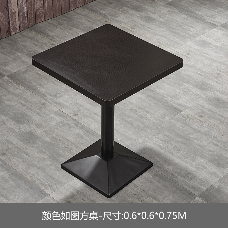無垢材レストランテーブル商業引き出しスナックラーメンレストランカフェミルクティーショップ小さなラウンド正方形テーブル|undefined