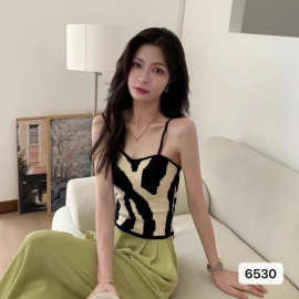 针织小吊带女夏季跨境新款复古港风抹胸上衣外穿修身短款辣妹背心