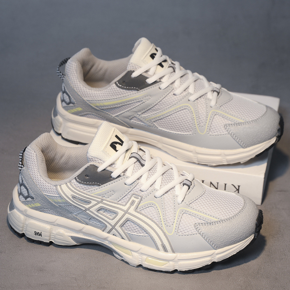 Zapatos deportivos retro de color contrastante zapatos deportivos de pareja de malla al aire libre zapatos de papá cómodos zapatos casuales para hombres y mujeres