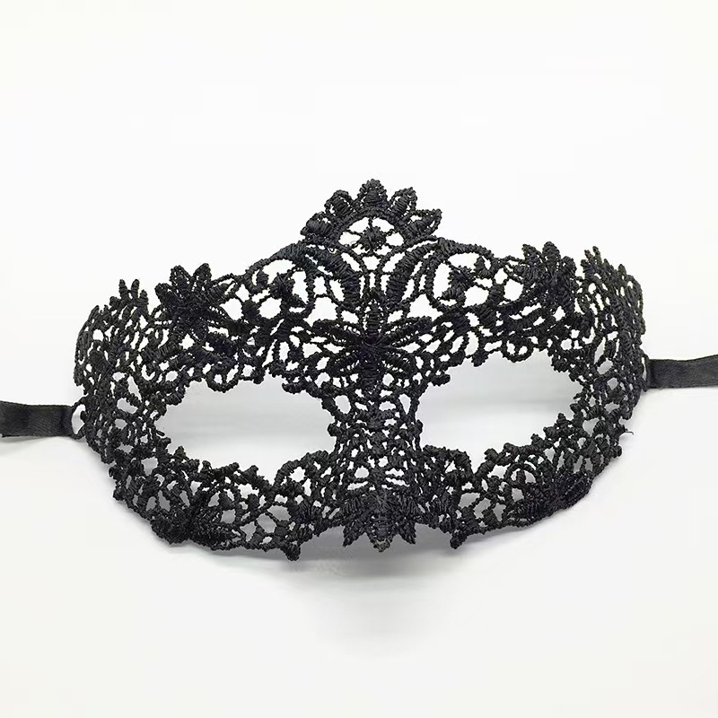 跨境新款暗黑系蕾丝狐狸面具万圣节发饰幽灵个性头箍COS道具饰品|undefined