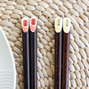 Japanese wooden cartoon black chopsticks, cat, wholesale
