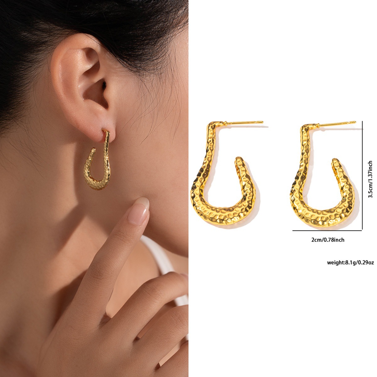 Pendientes de acero de titanio transfronterizos para mujer, lujo ligero, sentido de alta gama, temperamento retro de nicho, pendientes que no se desvanece, pendientes de todo fósforo al por mayor