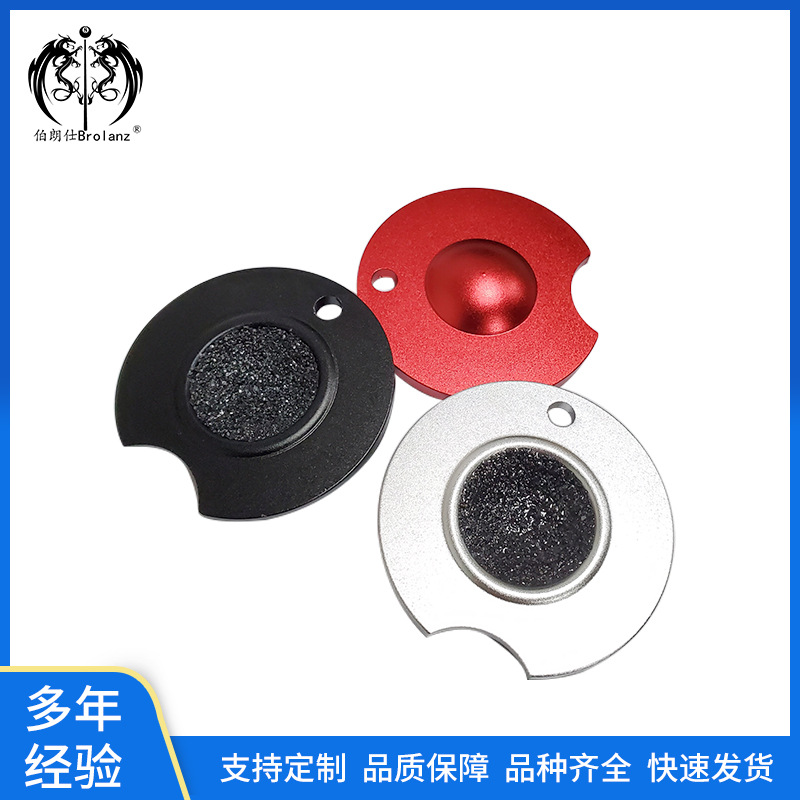 En stock accesorios de billar varilla de billar cabeza de cuero suministros de billar cabeza de hongo de aluminio esmerilado dispositivo