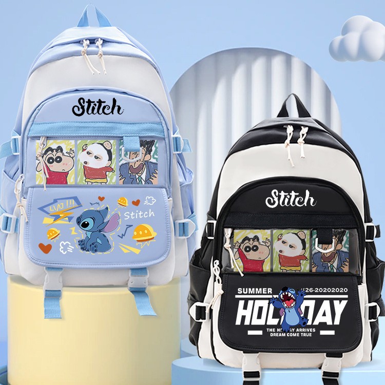 Stitch mochila de gran capacidad para hombres y mujeres Escuela Secundaria estudiante de secundaria mochila estudiante de escuela primaria estrella bebé mochila de estudiante de escuela primaria
