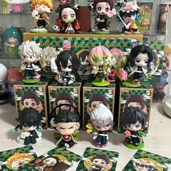 鬼灭之刃诞生花系列盲盒炭治郎祢豆子善逸手办公仔周边桌摆件礼物
