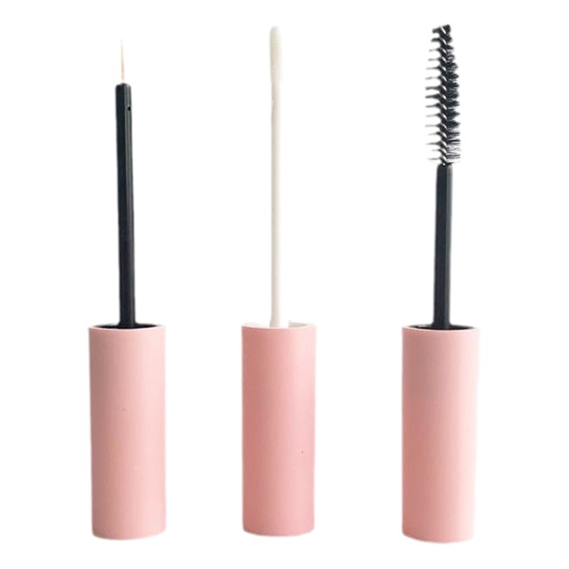 Tubo vacío de rímel de 10 ml, botella transparente para brillo labial, tubo redondo soplado de alta gama para delineador de labios, tubo para delineador de ojos, cepillo para pestañas