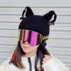 Black hat cat ear