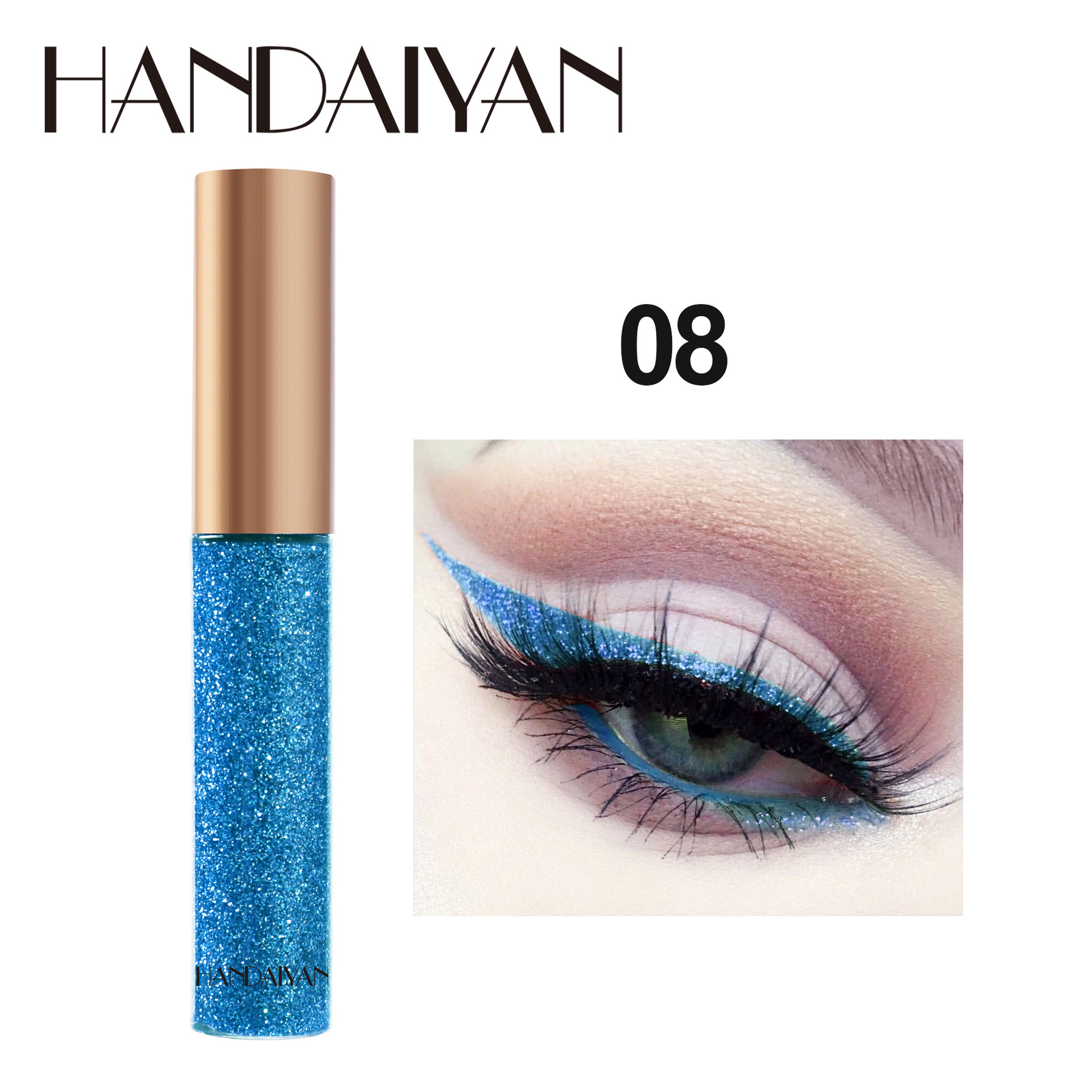 Sombra de ojos transfronteriza HANDAIYAN escenario espectáculo de maquillaje de discoteca, sombra de ojos brillante brillante brillante brillante